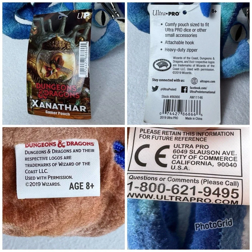 Dungeons & Dragons The Xanathar Beholder Gamer Dice Pouch 2019 Wizards Hook Blue